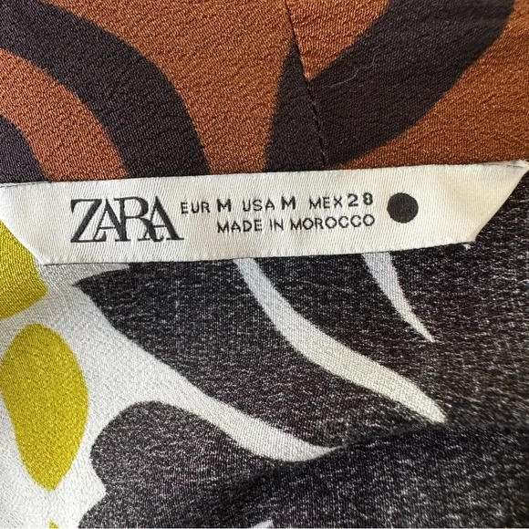 Zara Black, White, and Yellow Floral Maxi Dress or cover up - Picture 11 of 11